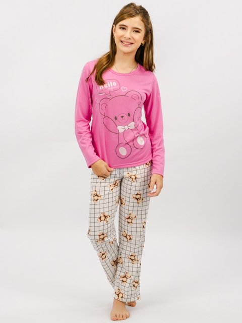 Pijama Infantil Menina de Inverno - Hello Bear