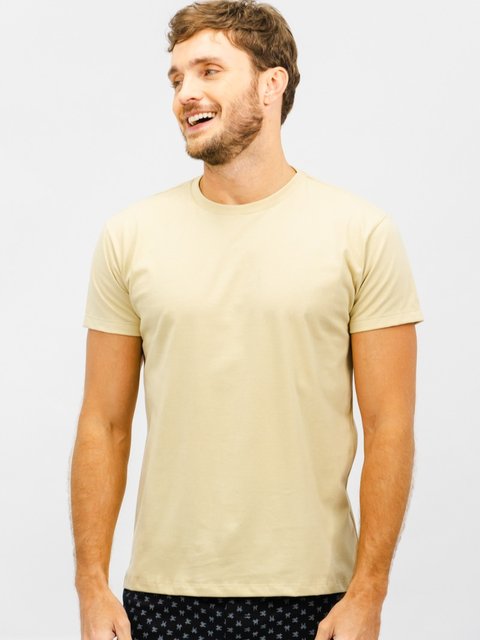 Camiseta 100% Algodão Penteado Premium - Caqui