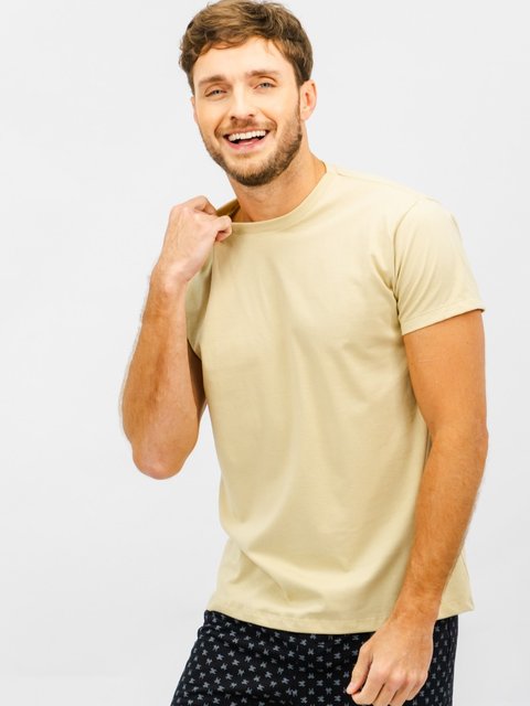 Camiseta 100% Algodão Penteado Premium - Caqui