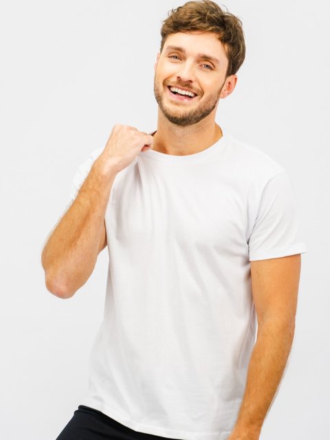 Camiseta 100% Algodão Penteado Premium - Branco