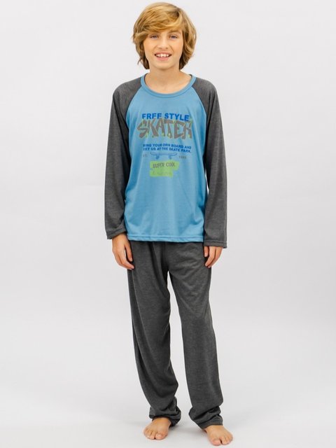 Pijama Infantil Menino de Inverno - Skate