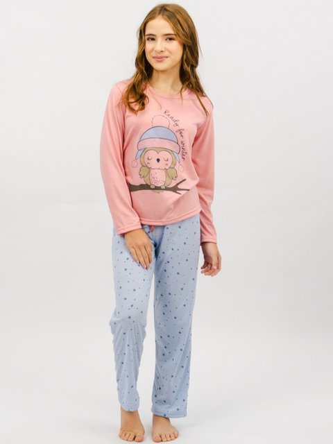 Pijama Infantil Menina de Inverno - Coruja