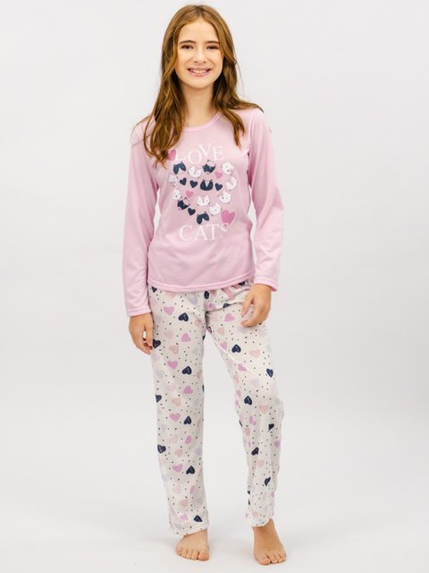 Pijama Infantil Menina de Inverno - Rosa
