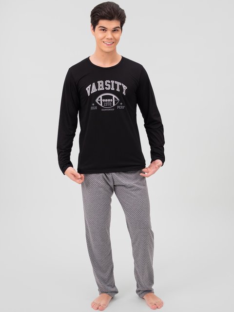 Pijama Masculino de Inverno - Varsity