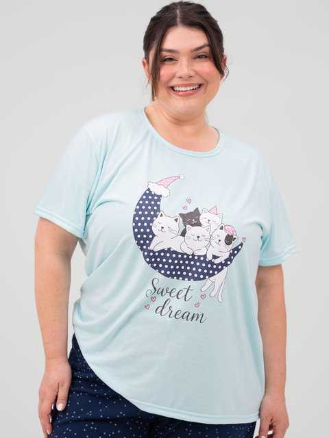 Pijama Feminino Plus Size Capri - Doce Sonhos