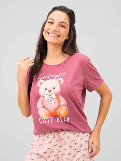 Pijama Feminino Capri - Boa Noite Ursinho