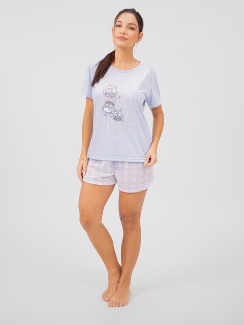 Pijama Feminino de Verão - Amor Coruja