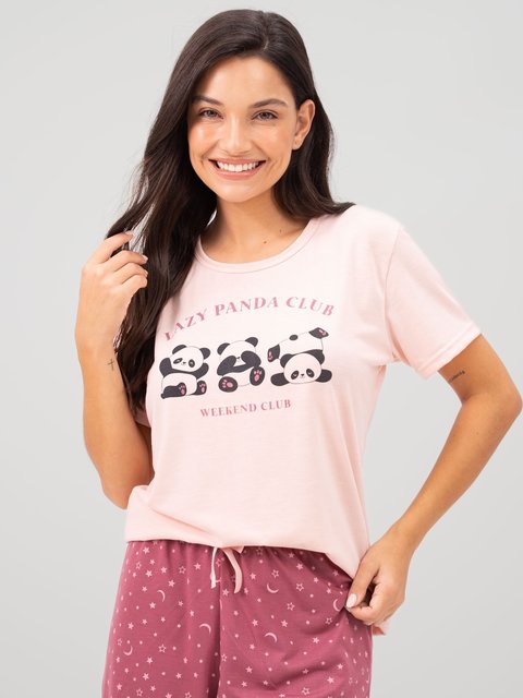 Pijama Feminino de Verão - Panda