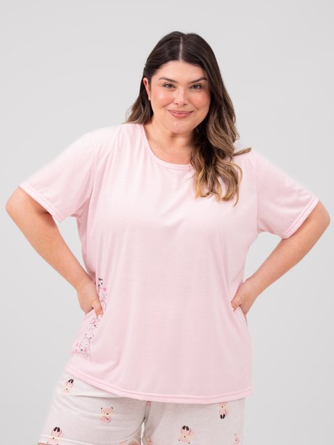 Pijama Feminino Plus Size de Verão - Raposa