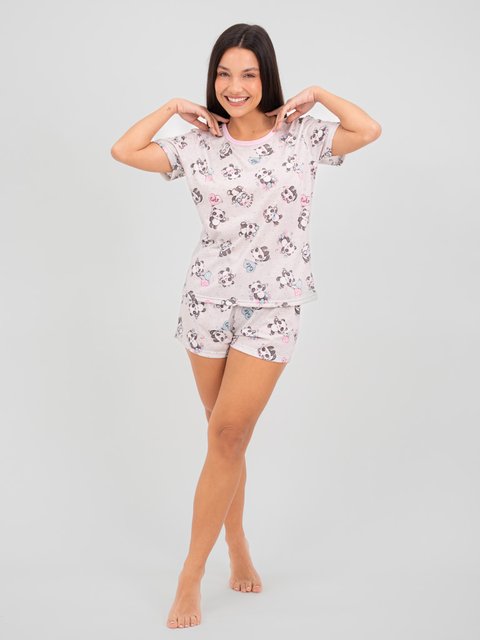 Pijama Feminino de Verão - Panda Cute