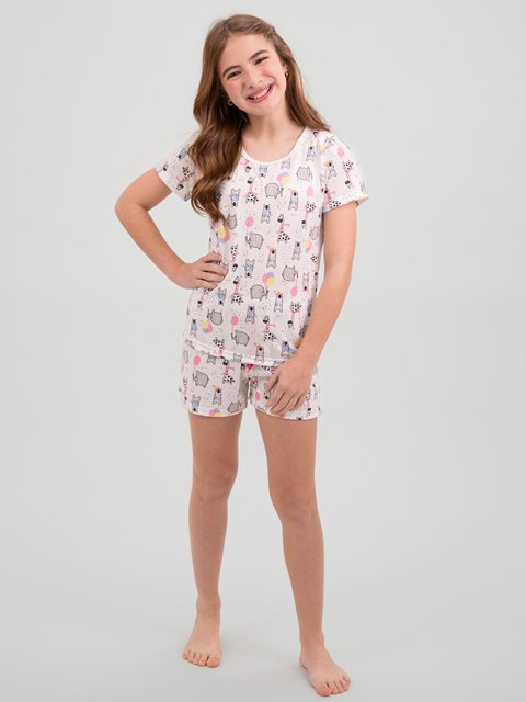 Pijama Infantil Menina de Verão - Bichinhos Estampados