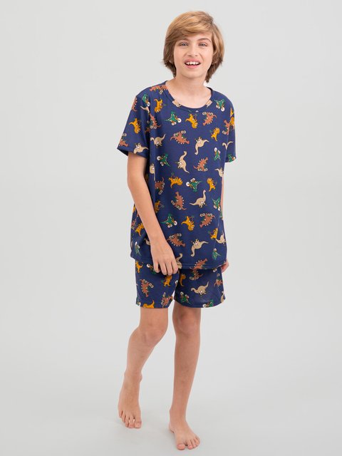 Pijama de Infantil Menino de Verão - Dino Bike