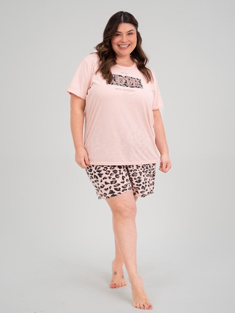 Pijama Feminino Plus Size de Verão - Amor Próprio