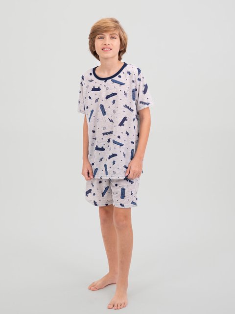 Pijama de Infantil Menino de Verão - Skate Power