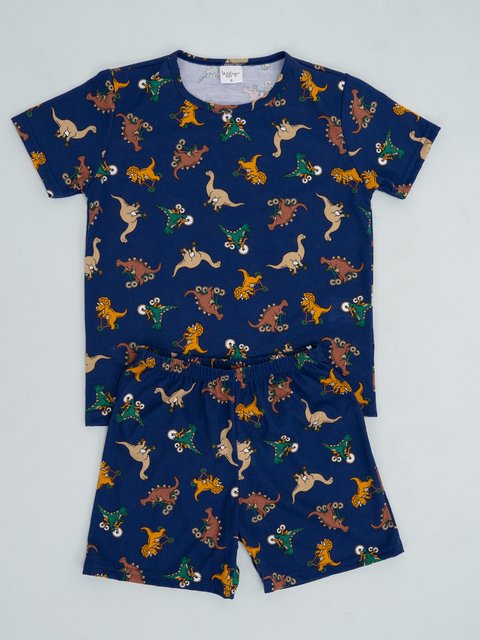Pijama de Infantil Menino de Verão - Dino Bike