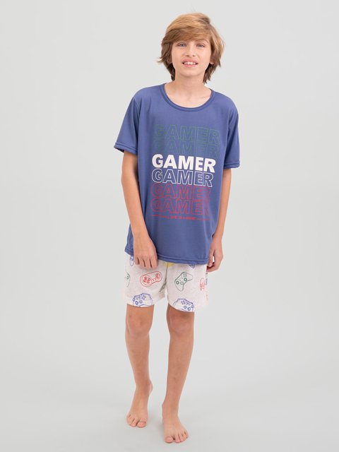 Pijama de Infantil Menino de Verão - Vida de Gamer