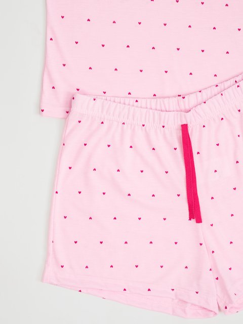 Pijama Feminino Plus Size de Verão - Coração