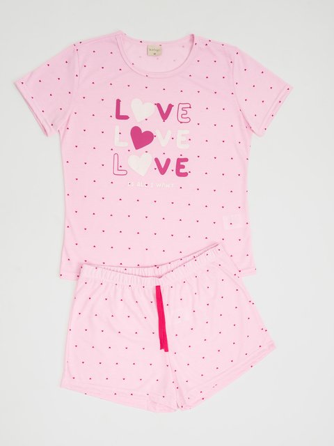Pijama Feminino de Verão - Coração