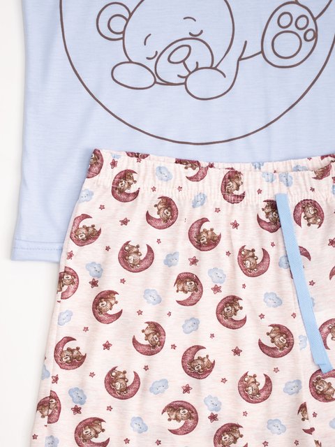 Pijama Feminino Regata Plus Size - Ursinho Sonhador