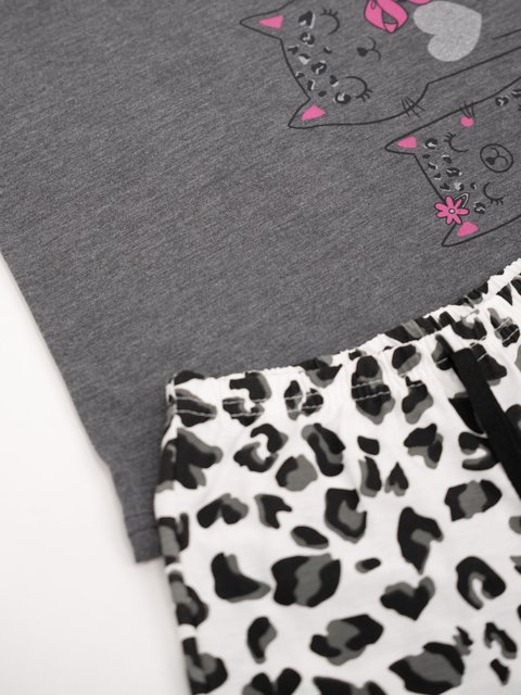 Pijama Feminino Plus Size de Verão - Pequena Flor