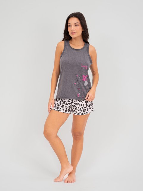 Pijama Feminino Regata - Oncinha