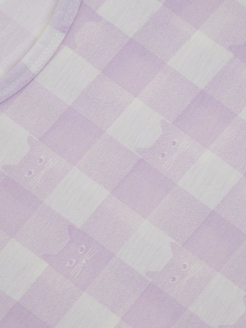 Pijama Feminino Regata - Gato Lilás
