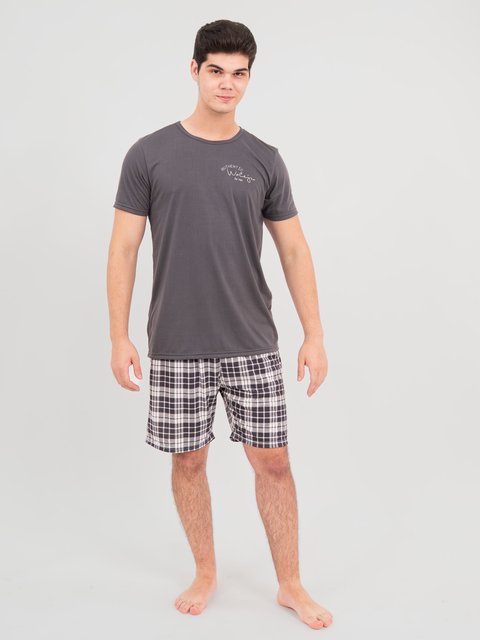 Pijama Masculino de Verão - Xadrez