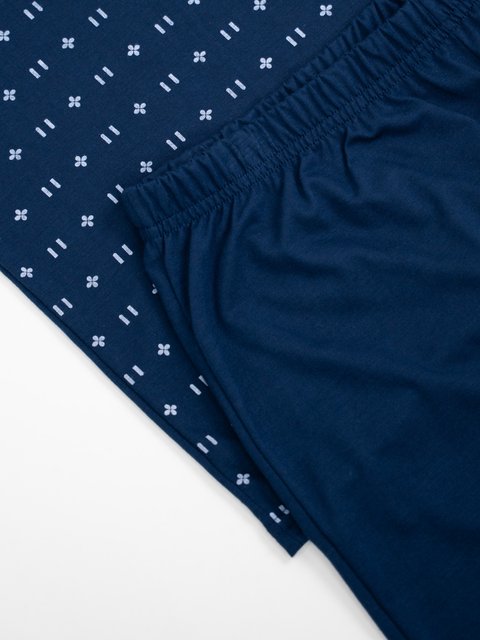 Pijama Masculino de Verão - Azul Copas