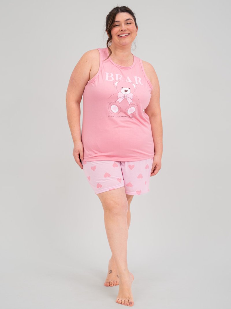 Pijama Feminino Regata Plus Size - Aproveite o Dia