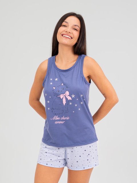 Pijama Feminino Regata - Mon Cherie