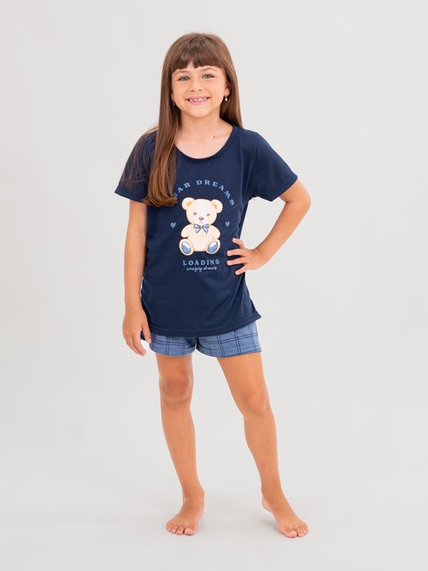 Pijama Infantil Menina de Verão - Bear Family