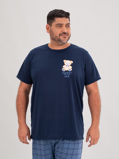 Pijama Masculino Plus Size de Verão - Bear Family