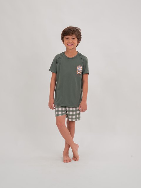 Pijama de Infantil Menino de Verão - Sloth Family