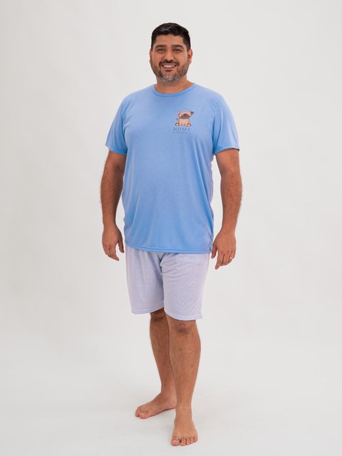 Pijama Masculino Plus Size de Verão - Sleepy Family