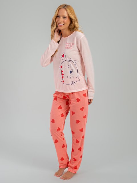 Pijama Feminino de Inverno - Miau