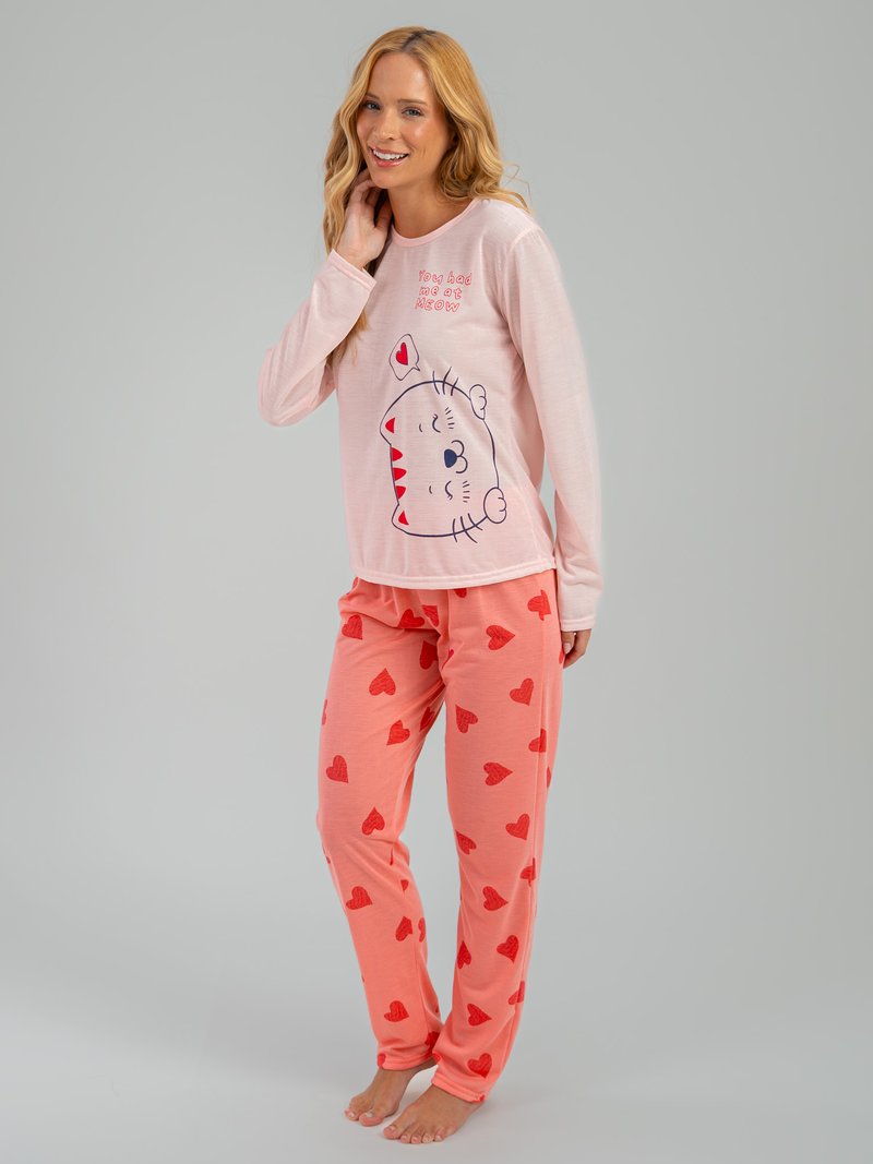 Pijama Feminino de Inverno - Miau