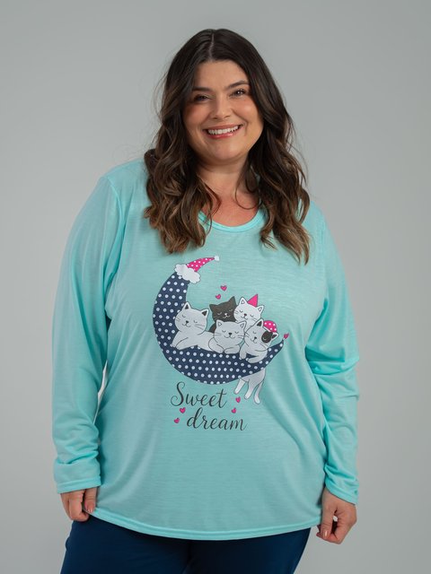 Pijama Feminino Plus Size de Inverno - Doces Sonhos