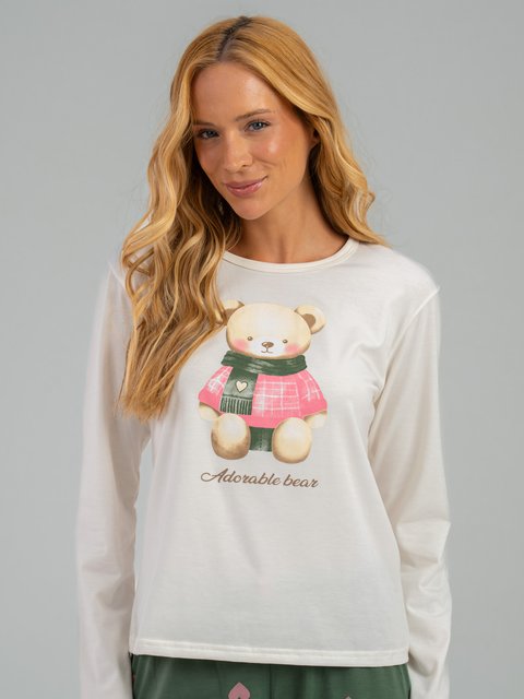 Pijama Feminino de Inverno - Ted
