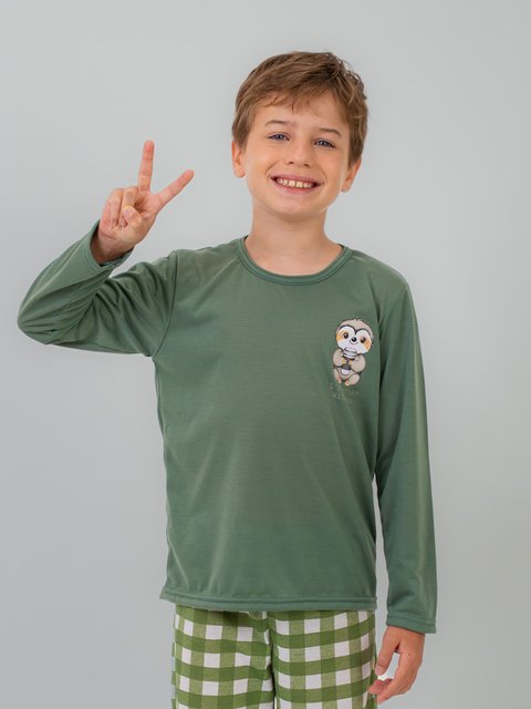 Pijama Infantil Menino de Inverno - Sloth Family