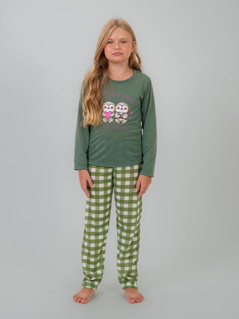 Pijama Infantil Menina de Inverno - Sloth Family