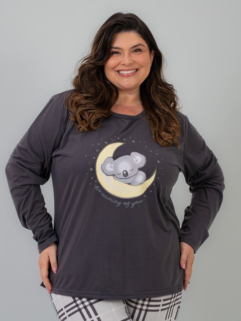 Pijama Feminino Plus Size de Inverno - Dream Family