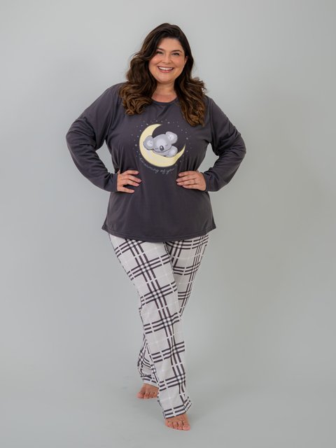 Pijama Feminino Plus Size de Inverno - Dream Family