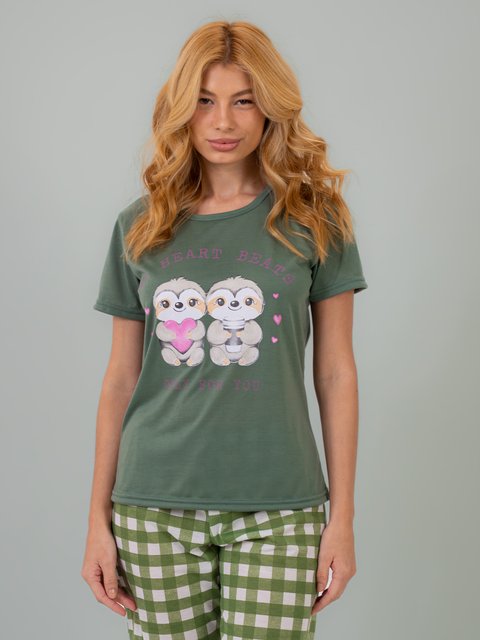 Pijama Feminino Capri - Sloth Family