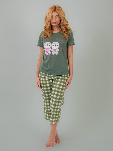 Pijama Feminino Capri - Sloth Family