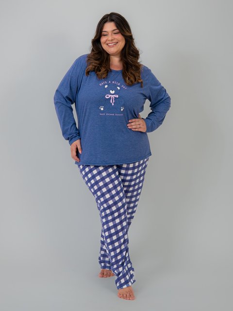 Pijama Feminino Plus Size de Inverno - Nice Day Family