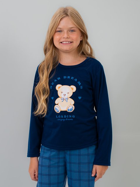 Pijama Infantil Menina de Inverno - Bear Family