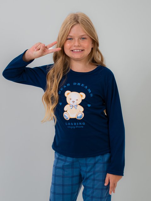 Pijama Infantil Menina de Inverno - Bear Family