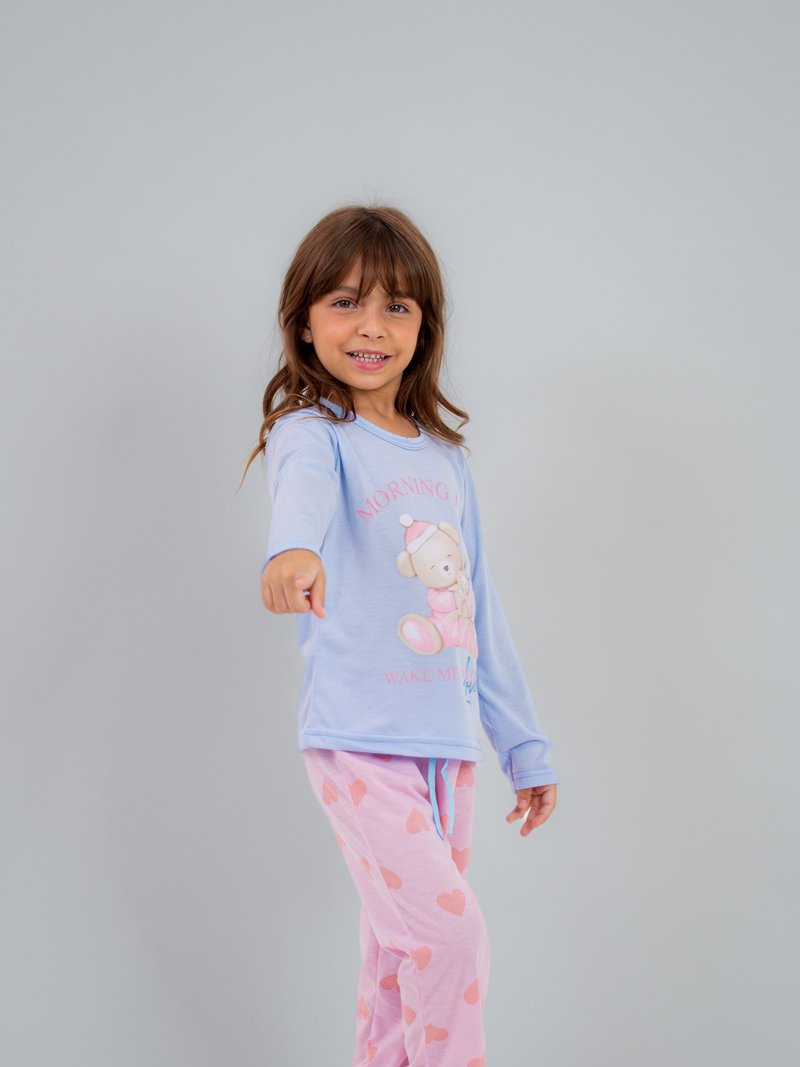 Pijama Infantil Menina de Inverno - Coração de Urso