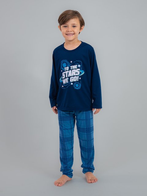 Pijama Infantil Menino de Inverno - Rumo as Estrelas