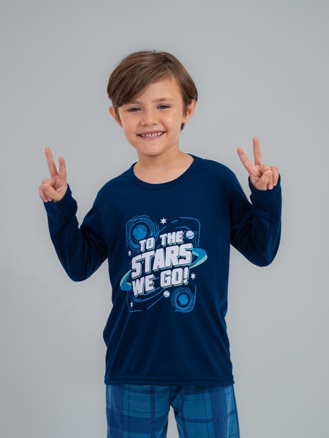 Pijama Infantil Menino de Inverno - Rumo as Estrelas